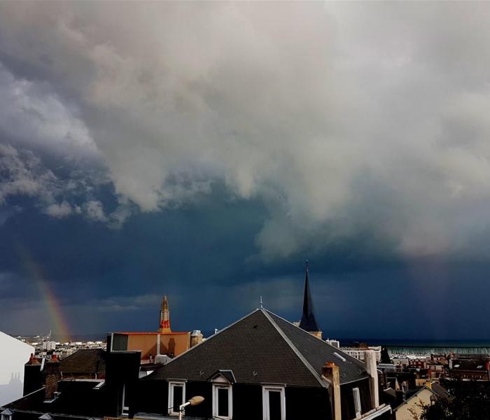 Orage et arc-en-ciel le 11/06/2019 au Havre (76)